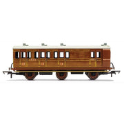 Hornby R40130 LNER 6 Wheel Coach Brake 3rd Class Fitted Lights 4589 - Era 3