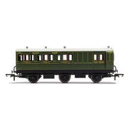 Hornby R40134 SR 6 Wheel Coach Brake 3rd Class Fitted Lights 3750 - Era 3