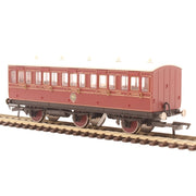 Hornby R40136 OO NBR 6 Wheel Coach 3rd Class Fitted Lights 1169