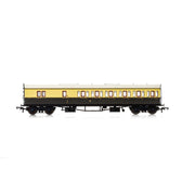 Hornby GWR Collett 57 Bow Ended D98 Six Compartment Brake Third Right Hand 5504 - Era 3