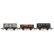 Hornby R60103 OO Triple Wagon Pack B.W and Co J. James and Co. and Newstead Colliery Era 3