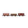 Hornby R60104 OO Triple Wagon Pack Denaby Colliery Leicester Co-Op and Hall & Co Era 3