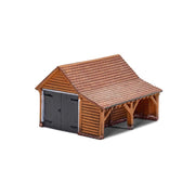 Hornby R7271 OO Modern Timber Garage Resin Building