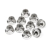 HPI 103729 Serrated Flange Lock Nut M4 Silver 10pc