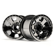 HPI 105280 Warlock Wheel 2.2in Black Chrome 2pcs