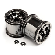 HPI 105280 Warlock Wheel 2.2in Black Chrome 2pcs