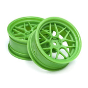 HPI 116531 Tech 7 Wheel Green 52X26X Plus 6mm Offset 2pc