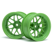 HPI 116532 Tech 7 Wheel Green 52X26X Plus 9mm Offset 2pc