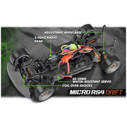 HPI 120101 Micro RS4 RC Drift Fail Crew Nissan Skyline R34 GT-R