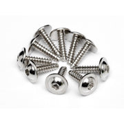 HPI Z489 TP Flanged Screw M2.6x10mm Hex Socket 10pc