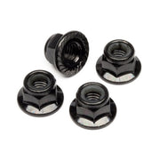 HPI Z682 Flanged Lock Nut M5 Black 4pc