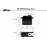 Hitec HS-7955TG G2 Premium Ultra Torque Digital Multipurpose Servo Titanium