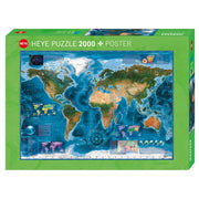 Heye 29797 Map Art Satellite Map 2000pc 4001689297978 