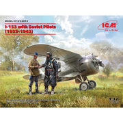 ICM 32013 1/32 Polikarpov I-153 with Soviet Pilots (1939-1942) Plastic Model Kit