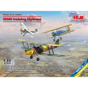 ICM 32039 1/32 WWII Training Biplanes Bu 131D DH.82A Tiger Moth Stearman PT-17