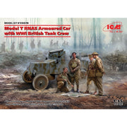 ICM 35670 1/35 Model T RNAS Armoured Car with WWI British Tank Crew Plastic Model Kit