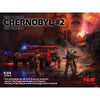 ICM 35902 1/35 Chernobyl No.2 Fire Fighters (AC-40-137A firetruck, 4 figures, diorama base with background)