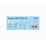 ICM 72451 1/72 Krupp KFZ70 German Truck 4823044401956