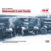 ICM DS3508 1/35 Wehrmacht 3-axle Trucks (Henschel 33D1, Krupp L3H163, LG3000)