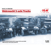 "ICM DS3508 1/35 Wehrmacht 3-axle Trucks (Henschel 33D1, Krupp L3H163, LG3000)"