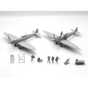 ICM WWII RAF Airfield (Spitfire Mk.IX,Spitfire MkVII,RAF Pilots a Ground Pers(7 fig ICM WWII RAF Airfield (Spitfire Mk.IX,Spitfire MkVII,RAF Pilots a Ground Pers(7 fig