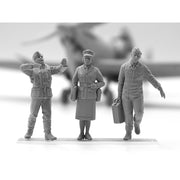 ICM DS4802 1/48 RAF Airfield Spitfire Mk IX Spitfire Mk VII RAF Pilots and Ground Personnel 7 Figures