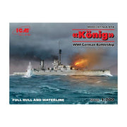 ICM S014 1/700 WWI German Battleship Konig with full or waterline hull