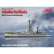 ICM S015 1/700 Grosser Kurfurst (full hull & waterline), WWI German Battleship