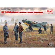 ICM 48805 1/48 Messerschmitt Bf-109F-4 with German Ground Personnel Plastic Model Kit