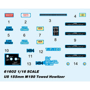 I Love Kit 61602 1/16 Kit US 155mm M198 Towed Howitz