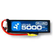 iRunRC 14.8V 5000mAh-50C Soft Case LiPo Battery (XT90 Plug)