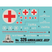 Italeri 0326 1/35 Dday 1/4 Ton 4X4 Ambulance Jeep WWII