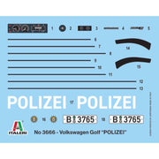 Italeri 3666 1/24 VW Golf Polizei (Police)