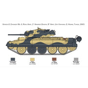 Italeri 6579 1/35 Crusader Mk II with 8th Army Infantry Rubber Tracks and 5 Figures