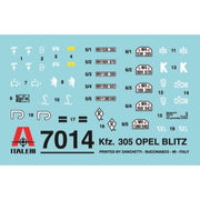 Italeri 7014 1/72 Opel Blitz KFZ 305