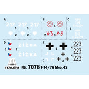 Italeri 7078 1/72 T-34/76 Mod. 1943 Tank