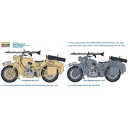 Italeri 7403 1/9 German Military Motorcycle with Side Car