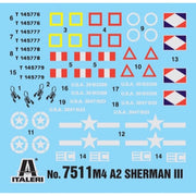 Italeri 7511 1/72 Fast Assembly M4A2 Sherman 111