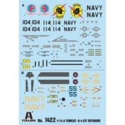Italeri 1422 1/72 US Navy Fighter Weapons School Top Gun F-14A Tomcat vs A-4M Skyhawk 2 in 1