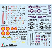 Italeri 1410 1/72 AV-8A Harrier Fighter Jet