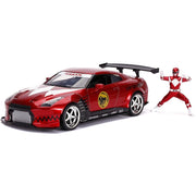 Jada 31908 1/24 Red Ranger with 2009 Nissan GT-R Power Rangers Hollywood Rides Movie Diecast Car