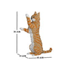 Jekca ST19CA14-M01 Orange Tabby Cat with Paw Up 14S-M01