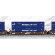 Kato 106-6181 N MAXI-IV BNSF No.254007 3pc Set with FEC Containers