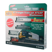 Kato N EMD F7 Freight Train Set ATSF BlueBonnet