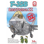 Kitty Hawk 1002 Q-Men Warplane Series USAF F-35B Lightning II with Pilot figure