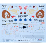 Kinetic 48129 1/48 Lockheed-Martin F-16C Barak Block 40 IAF/Israeli Air Force