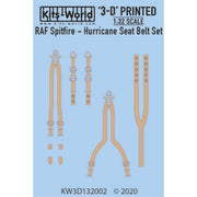 Kits World 32002 1/32 RAF Sutton Harness Seat Belt Set Decals