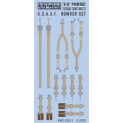 Kits World 32012 1/32 U.S.A.A.F Bombers Boeing Flying Fortress B-17G 3D Full colour Seat Belts Decals