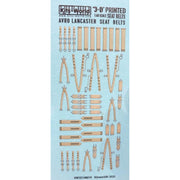 Kits World 48019 1/48 Avro Lancaster 3D Full colour seatbelts Decals