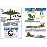 Kits-World 132090 1/32 Boeing B-17F-125-BO Flying Fortress 42-30836 Dragon Decal Set